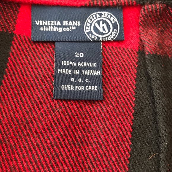 Buffalo plaid skirt red and black - Picture 5 of 7